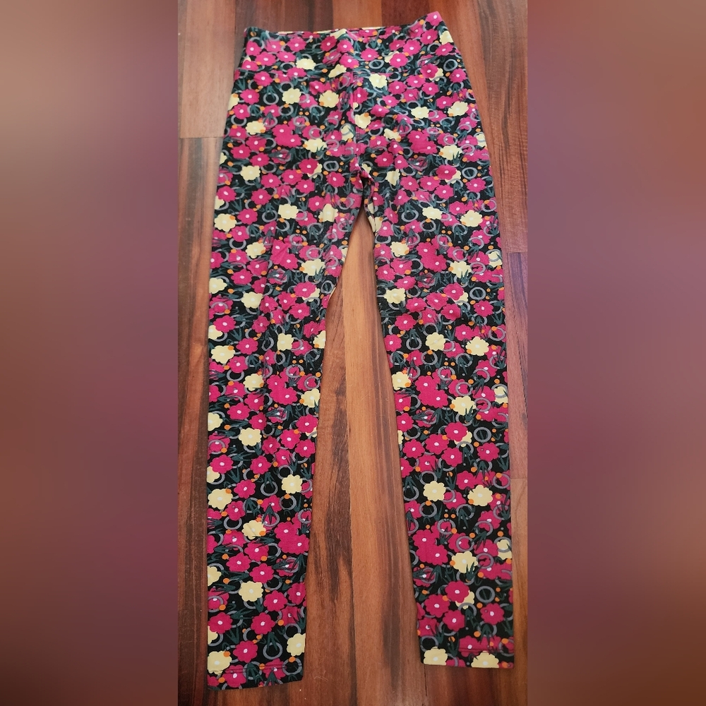 LuLaRoe Floral Leggings One Size